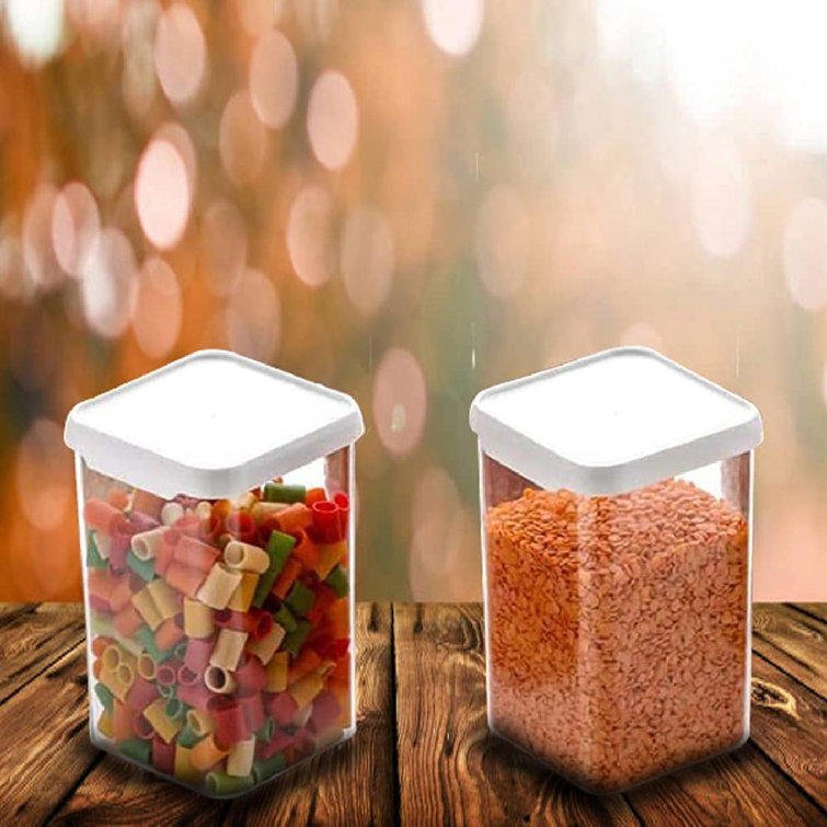 Prep & Savour Plastic Square Food Storage Container With Lids, Dry